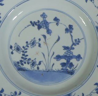 FINE ANTIQUE 18TH CENTURY CHINESE PORCELAIN HAND PAINTED BLUE & WHITE PLATE 1 2