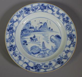 Fine Antique 18th Century Chinese Porcelain Hand Painted Blue & White Plate 3