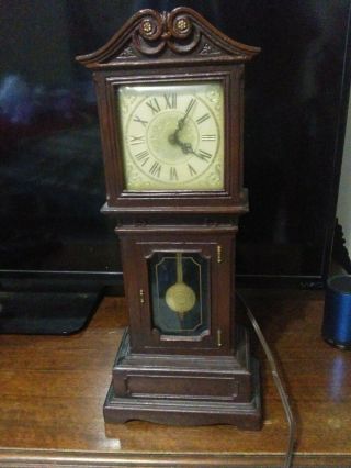 Vintage Boyco " The Princeton " Minature Grandfather Electric Clock 15 X 6