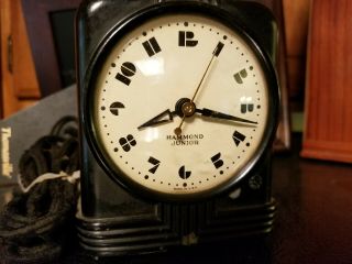 Vintage Hammond Junior Clock Bakelite Art Deco - 1930s Clock Electric