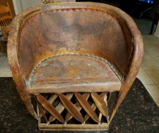 Antique Mexican Equipale Leather Child 
