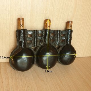 56 Old Rare Antique Islamic Ottoman / Persian Leather Powder Flask 5