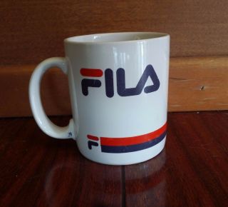 Rare Vintage Fila Italy Coffee Mug Tennis 1980s