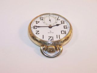 1949 Elgin 16s 17 Jewel 573 10K Gold Filled Lever Set Pocket Watch. 7