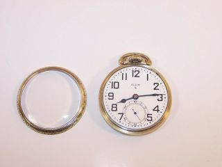 1949 Elgin 16s 17 Jewel 573 10K Gold Filled Lever Set Pocket Watch. 8