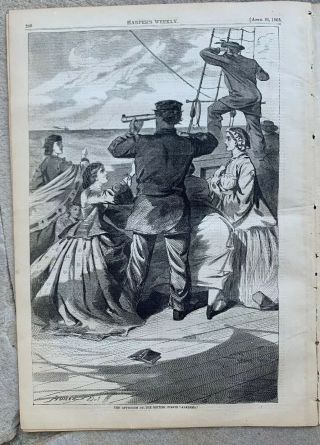 Harpers Weekly 4/25/1863 Winslow Homer 2 Prints Map Of Charleston Sc