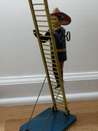 Marx Climbing Fireman W/ Ladder & Stand