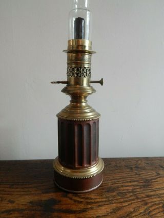 Bronze Tin Plate and Brass French Moderator Lamp c.  1850 - Complete and 2