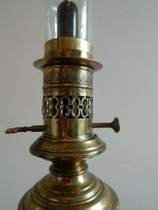 Bronze Tin Plate and Brass French Moderator Lamp c.  1850 - Complete and 4