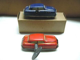 1950 Marx Streamline Speedway Race Set 2 Tinplate Litho Car with Key,  Track,  & BOX 2