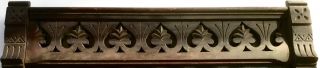 Antique Wood Mirror Furniture Part,  Arts & Crafts Pierced Design Chip Carved 2