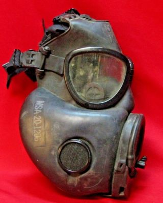 Vintage Vietnam War Era Rare Medics M17A1 Gas Mask w/Bag Xtra Lenses Filters 3