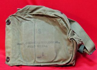 Vintage Vietnam War Era Rare Medics M17A1 Gas Mask w/Bag Xtra Lenses Filters 6