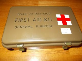 Us Military First Aid Kit Plastic 6545 - 00 - 922 - 1200 Jeep Humvee Boating Camper Rv