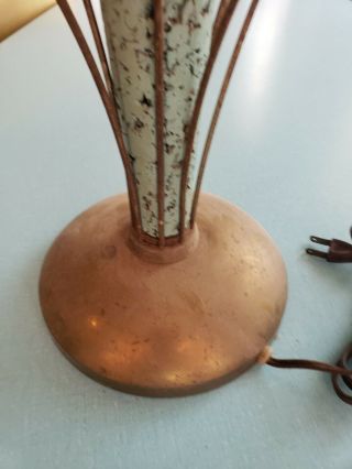 Vintage Retro Atomic Googie Modern Cork Lamp 1950/60 Green 5