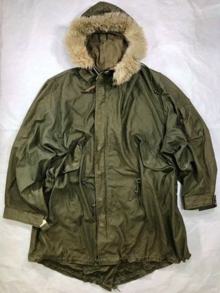 Rare Us Army M48 Parka.  Fish Tail Parka M - 1948 Size Medium.