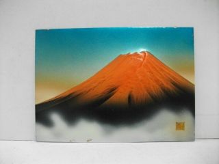Pure Gold,  Pure Silver,  Metal Engraving Product.  Mt.  Fuji.  Haruyama 