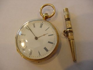 1867 18k Solid Gold Vacheron Constantin Antique Key Wind Awesome Pocket Watch