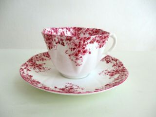 Vintage Shelley Fine Bone China Tea Cup And Saucer Dainty Pink 051 England