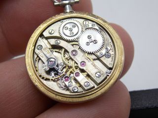 Antique Bailly France Ladies Minniature Enamel 18K Gold / Diamonds Pocket watch 8