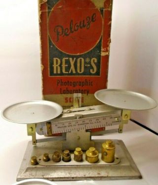 Laboratory Scale No.  L - 665 Rexo Avoirdupois & Metric By Pelouze W Weights Usa