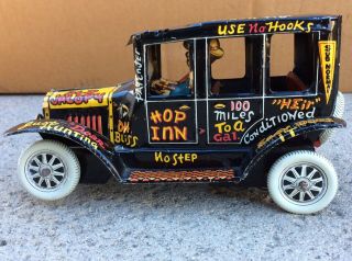 Vtg 1950’s Marx Old Jalopy Lithograph Wind Up Tin Toy Car All