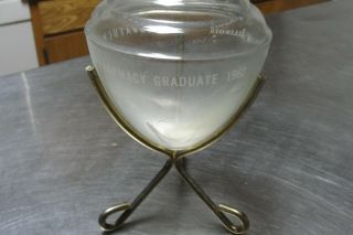 Vintage Show Globe Drug Store Pharmacy Display Jar Bottle Apothecary 3