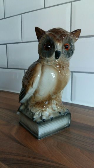 Unusual Vintage Pottery Owl Lamp / Air Purifier 2