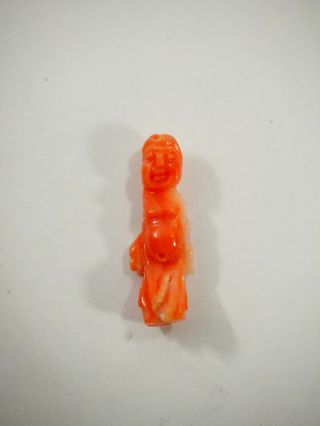 Carved Red Coral Buddha Figure 7.  15carat No Treatment 25.  7mm