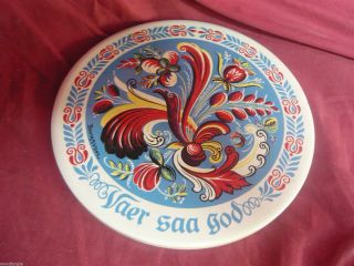 Vintage Danish Modern Sweden Berggren Vaer Saa God Tile Trivet Hot Plate