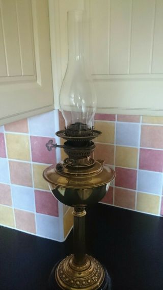 Example Of Veritas Victorian Black Ceramic Embossed Oil Lamp