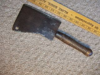 Antique Meat Cleaver 19th C Cast Steel / Wrought Iron Wm Beatty & Son? Knife Old