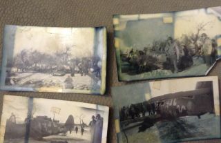 WW2 US 8 Photos Of Crashed German Messerschmitt 109 With Dead Pilot On Ground 3