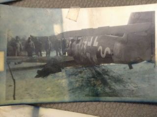 WW2 US 8 Photos Of Crashed German Messerschmitt 109 With Dead Pilot On Ground 6