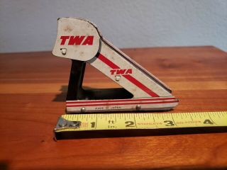 Vintage Japan Tin Toy Airplane Twa Airlines Rolling Stairway Only