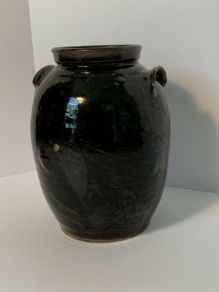Edgefield Pottery BF Landrum Storage Jar 12” H & 10.  5” W 2