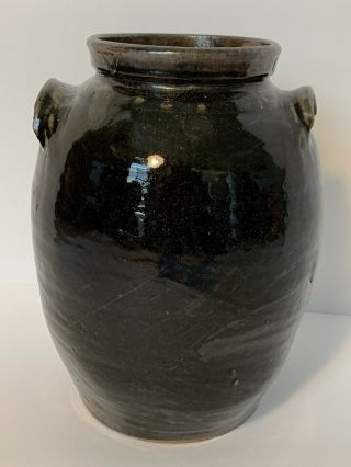 Edgefield Pottery BF Landrum Storage Jar 12” H & 10.  5” W 4