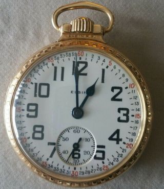 Antique Elgin Bw Raymond 21 Jewel Pocket Watch Railroad 12k Gold Filled Case 478