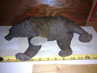 Antique,  Swiss Black forest hand carved Grizzly Bear walking No.  ll 5