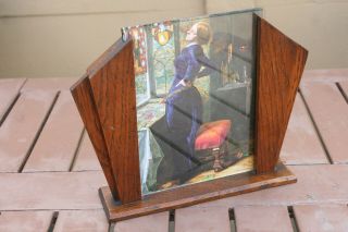 Art Deco Stepped Wood Photo Frame
