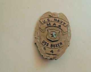 Vintage U.  S.  Navy Military Master At Arms Uss Boxer Vietnam War Era Badge