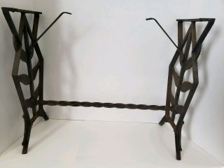Antique Art Deco Cast Iron Legs Only From A Verona 537 Pat Pend Bench