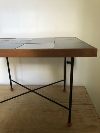 1950s Tile Top Table With Folding Removable Base 3