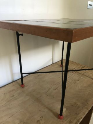 1950s Tile Top Table With Folding Removable Base 4
