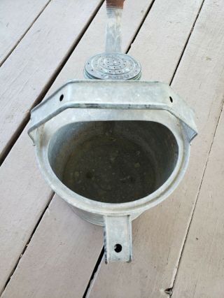 ANTIQUE VTG GALVANIZED METAL WATERING CAN ROSE SPRINKLER NOZZLE 8 2 Gallon Dual 3