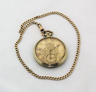 Antique 1924 South Bend 14k Gold Filled Pocket Watch & Fob Chain Serial 1102957