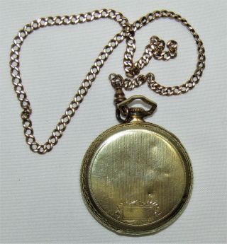 Antique 1924 SOUTH BEND 14K Gold Filled Pocket Watch & FOB Chain Serial 1102957 3