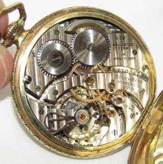 Antique 1924 SOUTH BEND 14K Gold Filled Pocket Watch & FOB Chain Serial 1102957 5