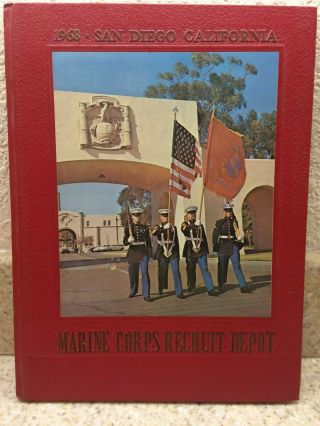 Vintage 1968 Usmc Marine Corps Recruit Depot Yearbook 1st Battalion 1029 Platoon