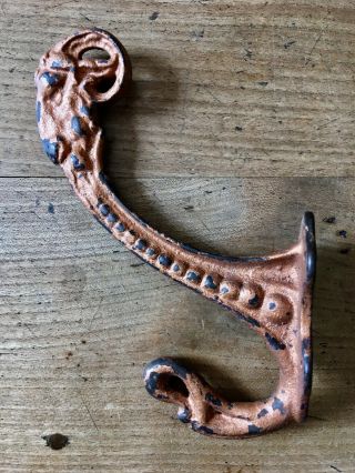 Antique Coat Hook Early Victorian Vintage Old Reclaimed